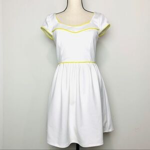 Made for Impulse White Dress w Yellow Piping (M)